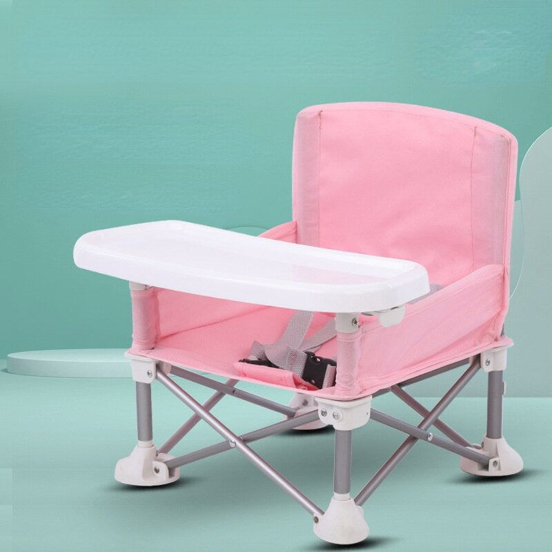 Children's Portable Outdoor Dining Chair with Tray