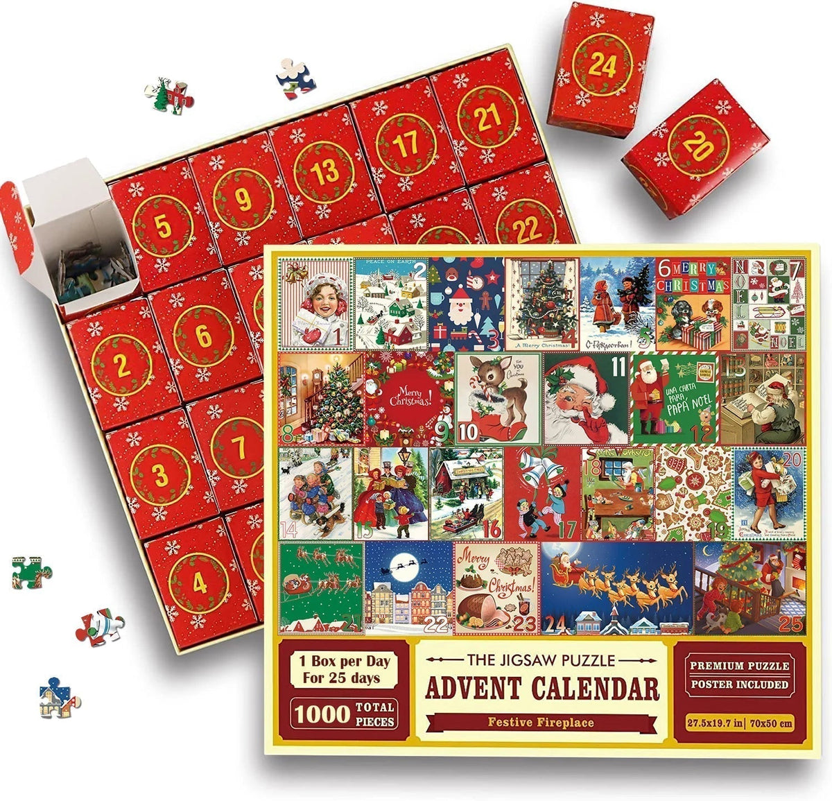 Christmas Advent Calendar 1000-Piece Jigsaw Puzzle