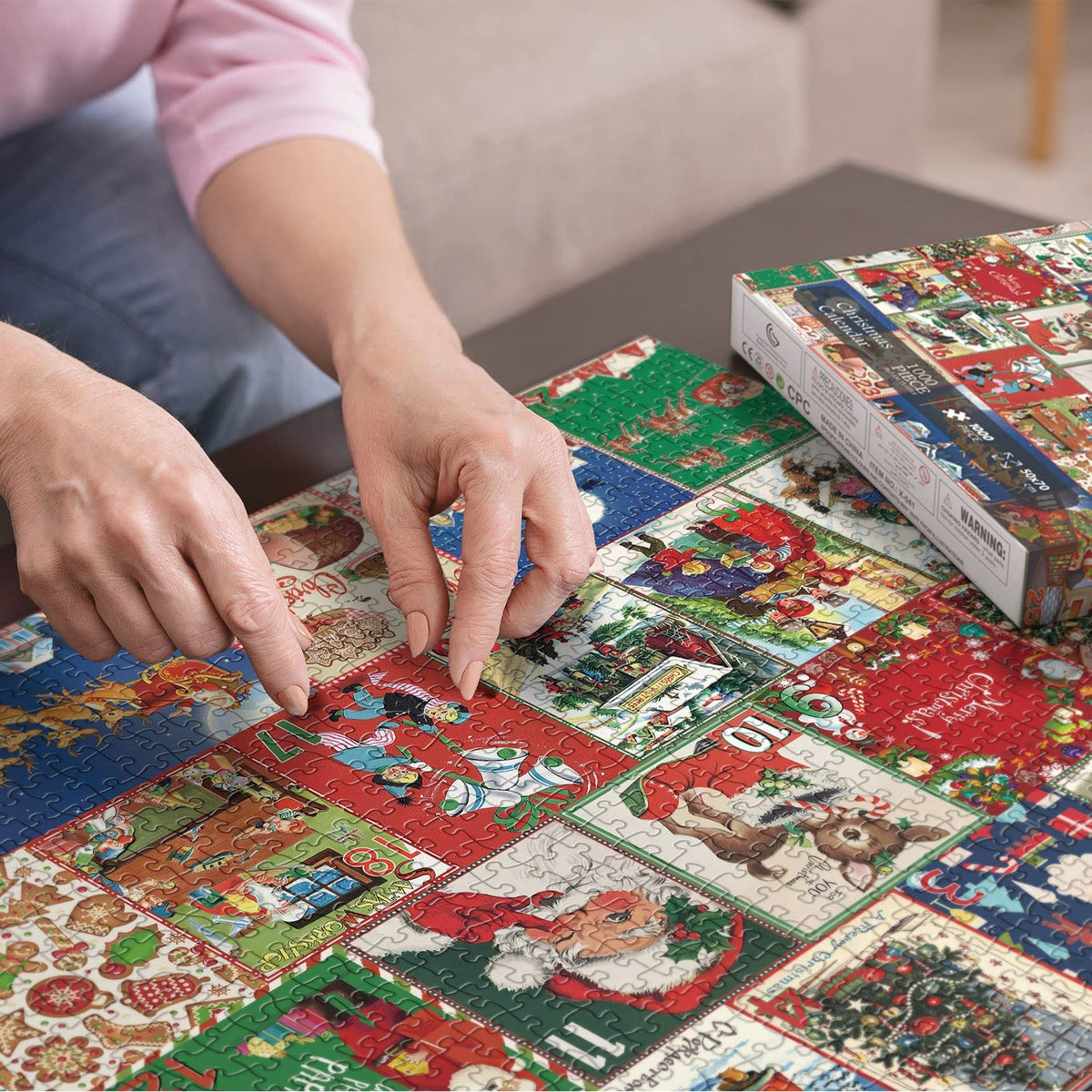 Christmas Advent Calendar 1000-Piece Jigsaw Puzzle