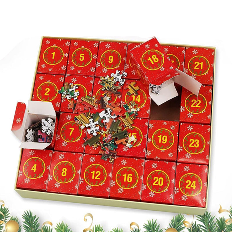 Christmas Jigsaw Puzzle Advent Calendar - 24-Day Countdown