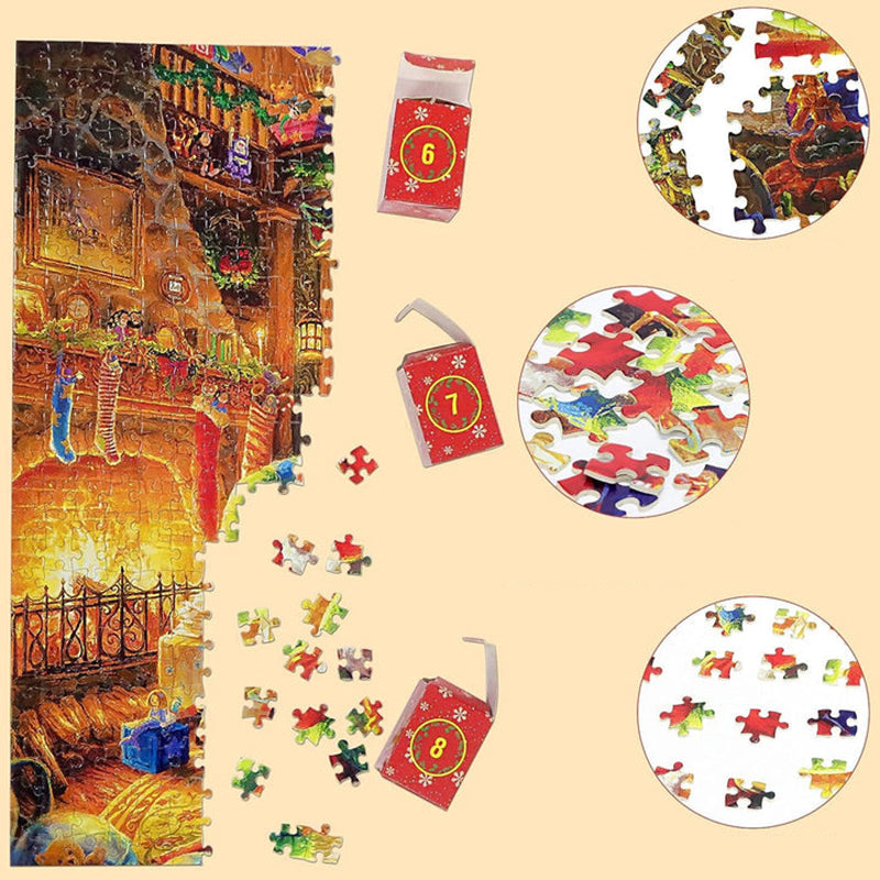 Christmas Jigsaw Puzzle Advent Calendar - 24-Day Countdown