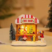 Christmas Toy Shop Scene with LED Lights and Music