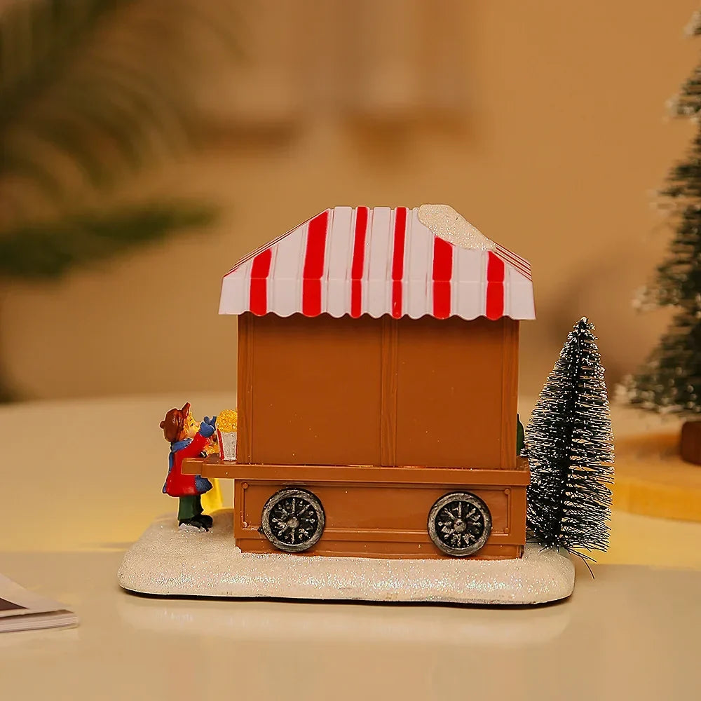 Christmas Toy Shop Scene with LED Lights and Music