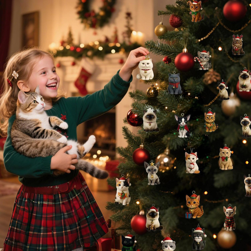 Christmas Tree-Shaped Cat Advent Calendar
