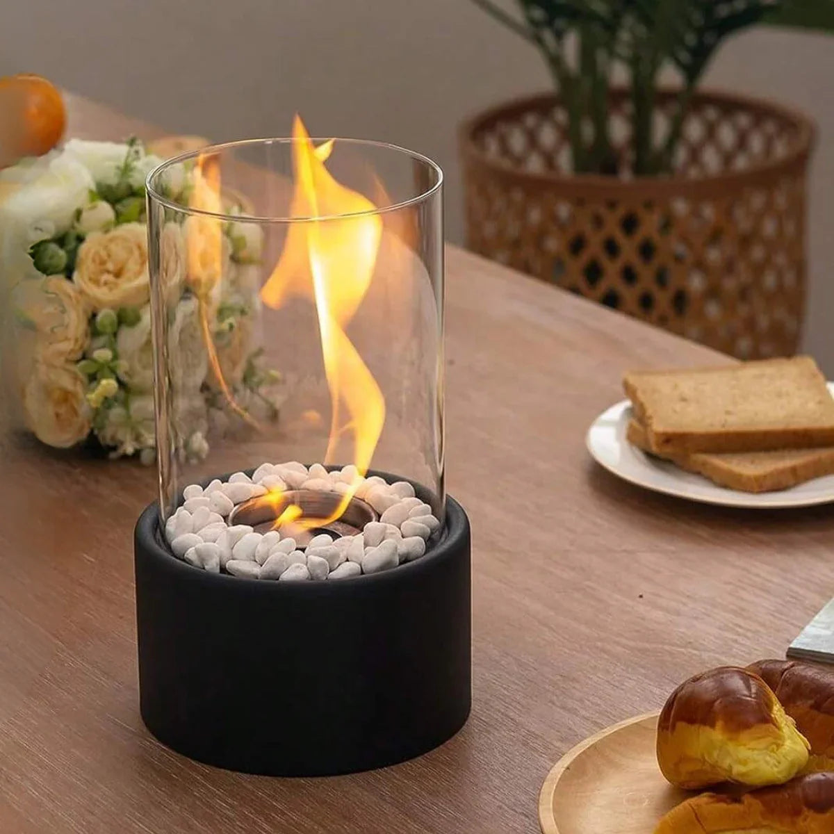 Classic Open Flame Oil Table Lamp