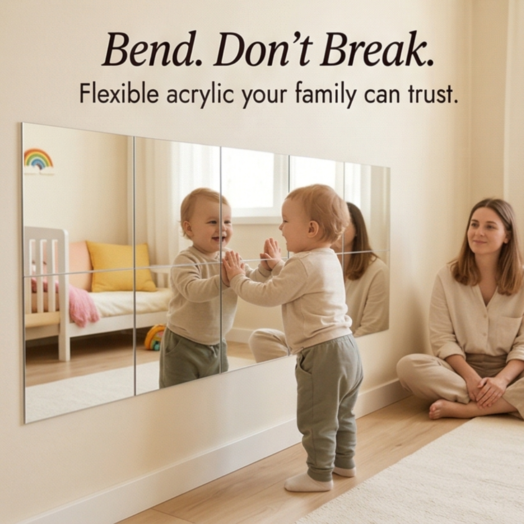 Clearvue – Shatterproof Full Length Wall Mirror Tiles