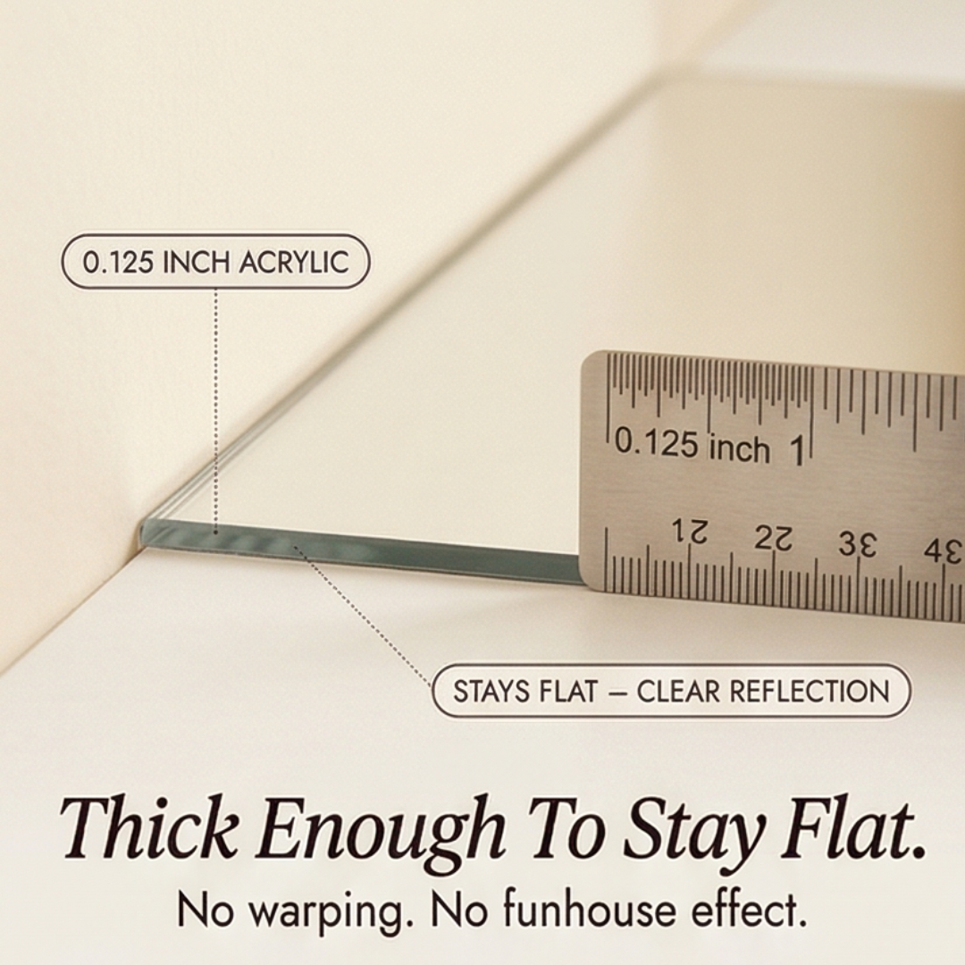 Clearvue – Shatterproof Full Length Wall Mirror Tiles
