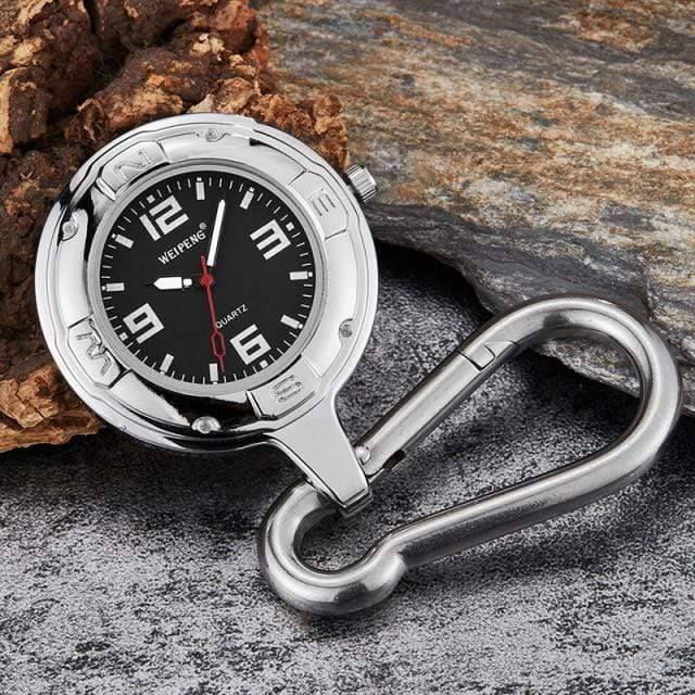 Clip-On Carabiner Quartz Pocket Watch