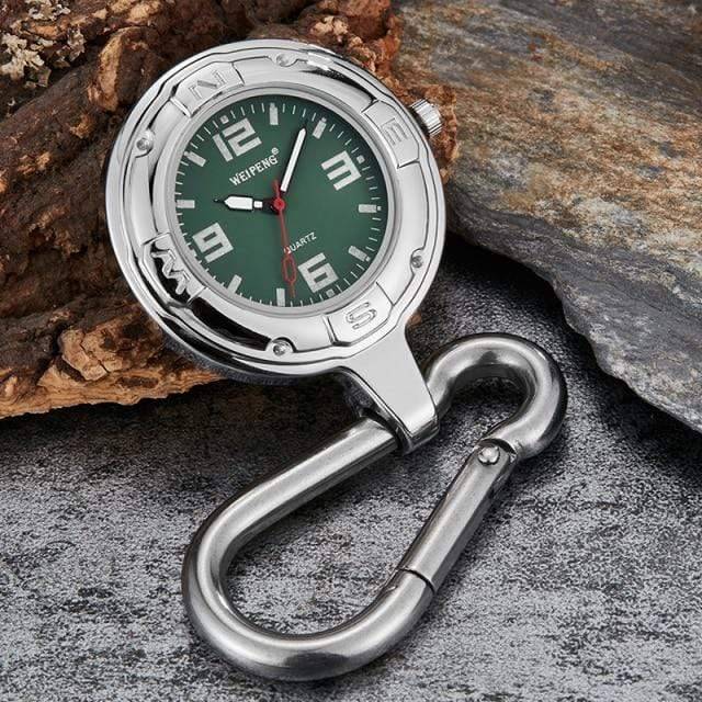 Clip-On Carabiner Quartz Pocket Watch