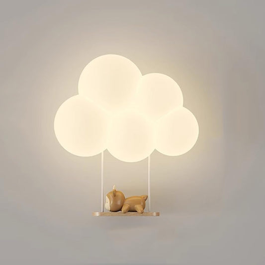 Cloud Wall Lamp - LED - Whimsical Kids Room Decor - Nursery Light - Image 1