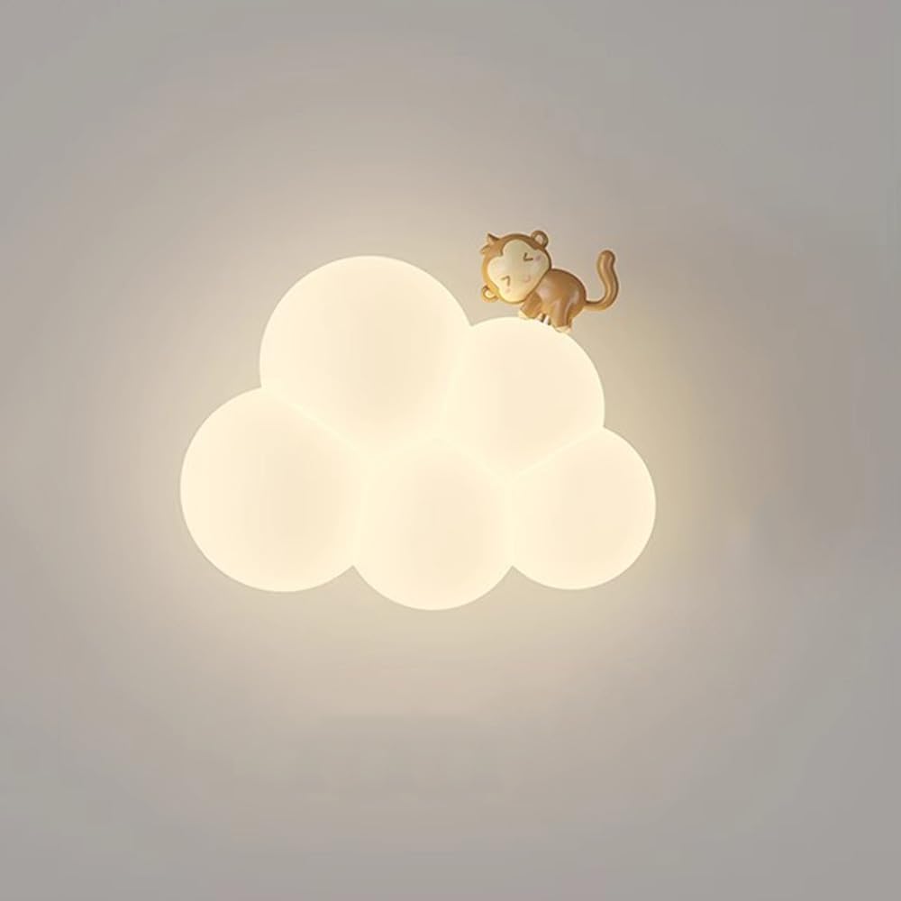 Cloud Wall Lamp - LED - Whimsical Kids Room Decor - Nursery Light - Image 3