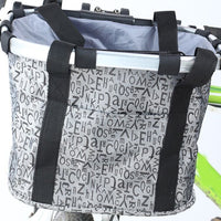 Collapsible Insulated Front Bike Basket with Quick-Release Mount and Waterproof Liner