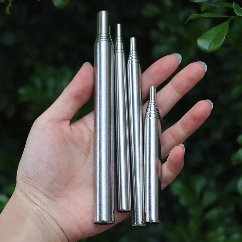 Collapsible Stainless Steel Fire Blowpipe for Camping