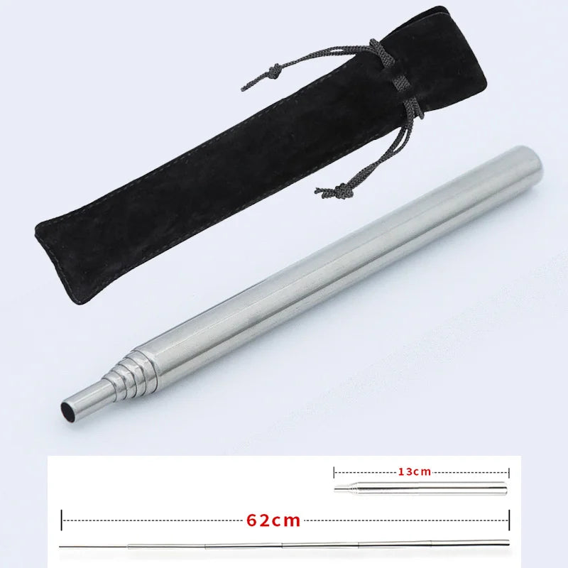 Collapsible Stainless Steel Fire Blowpipe for Camping