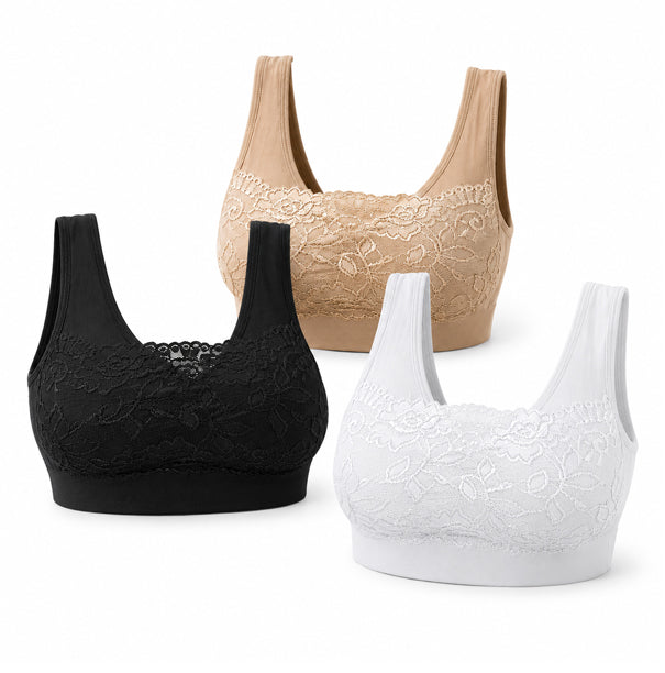 Comfort Bra - 3-Pack (Lace Bra)