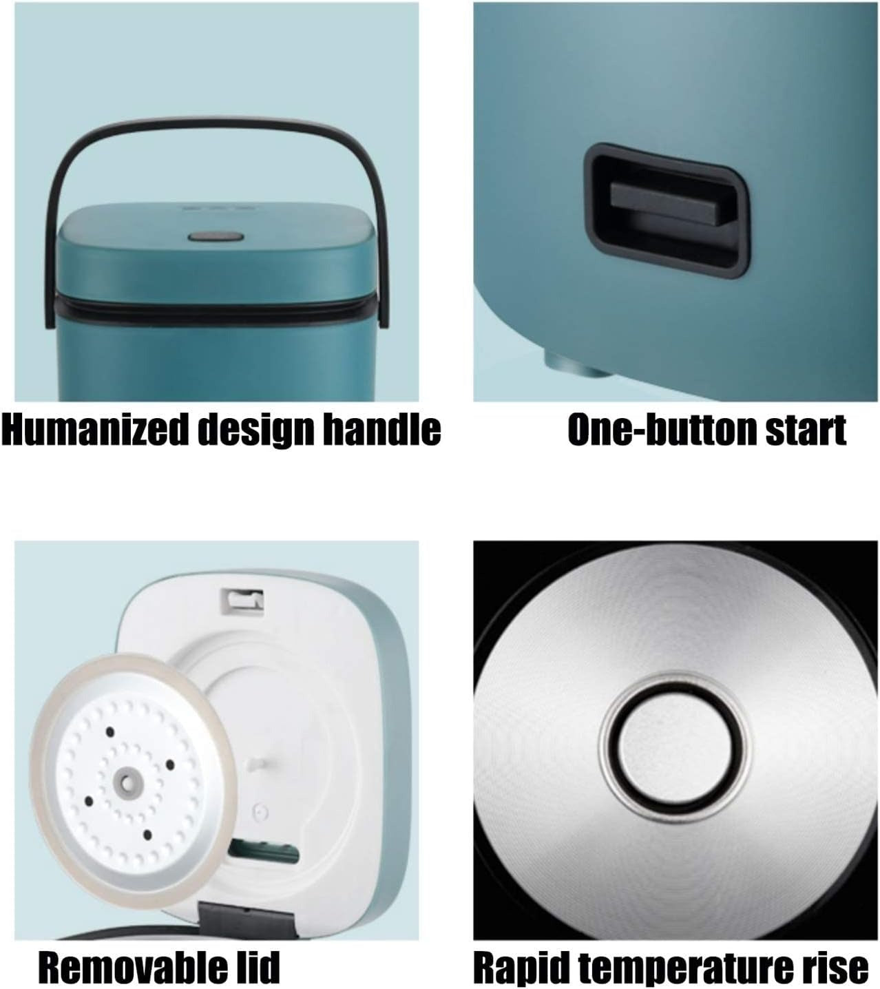 Compact 1-2 Person Mini Rice Cooker & Multi-Function Steamer