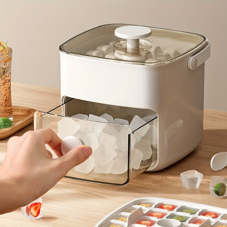 Compact Ice Maker – Quick Production Feature for Home and Office Use – Ideal for Stylish and Refreshing Drinks in Minutes