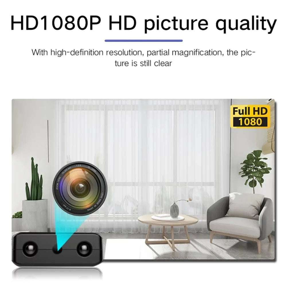 Compact Micro HD Wi-Fi Camera with Audio and Night Vision
