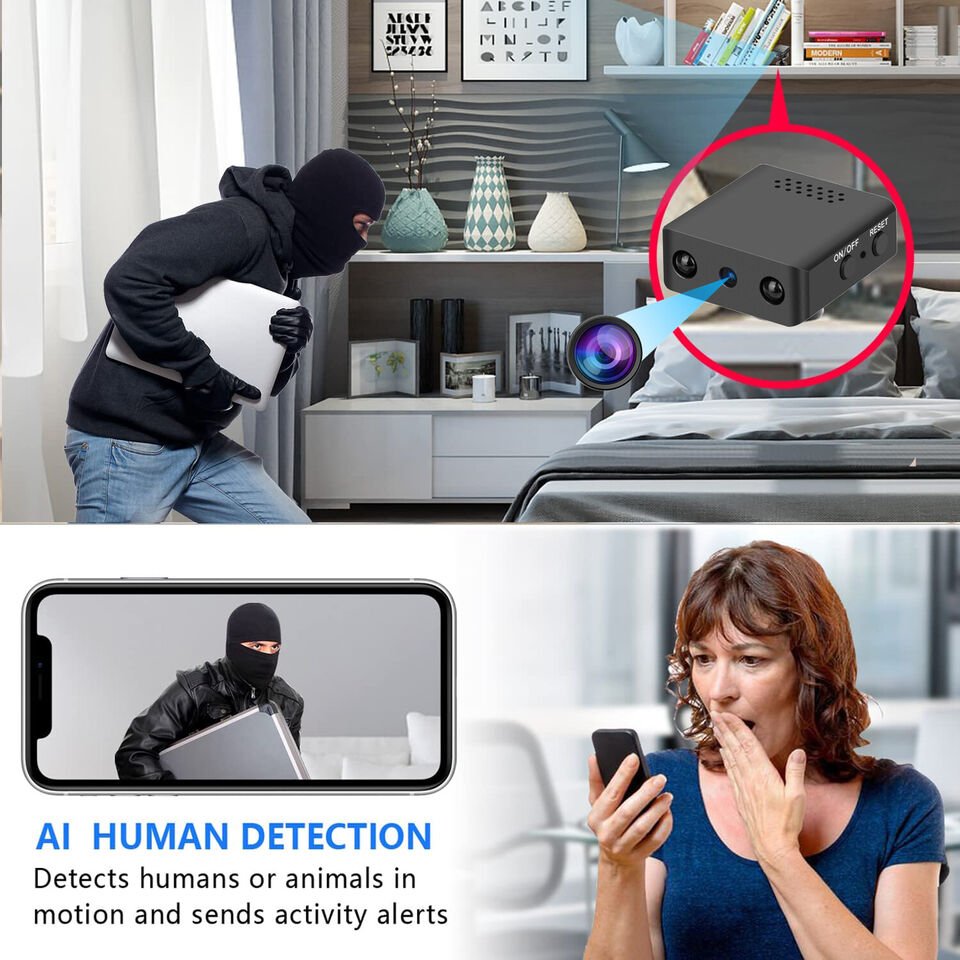 Compact Micro HD Wi-Fi Camera with Audio and Night Vision