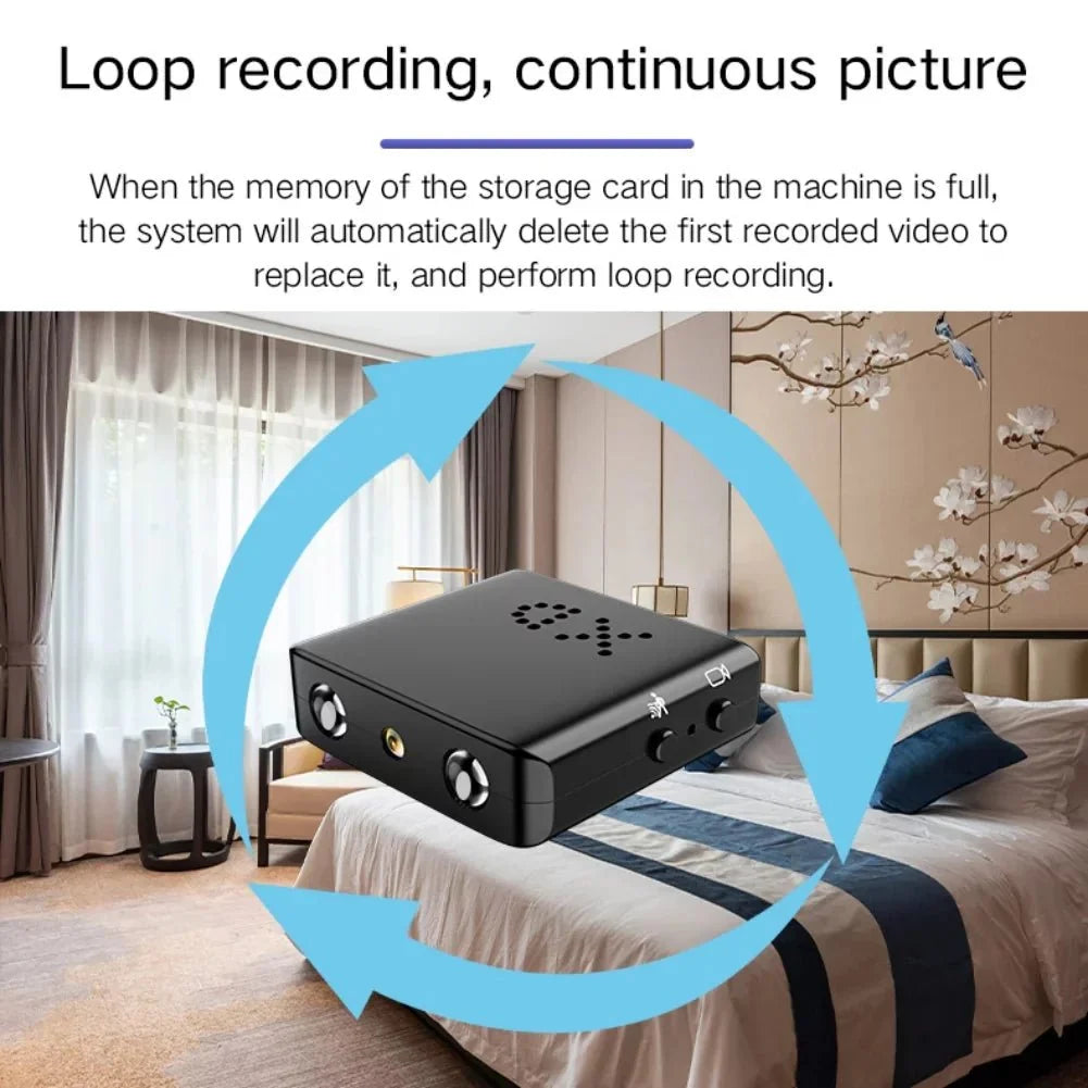 Compact Micro HD Wi-Fi Camera with Audio and Night Vision