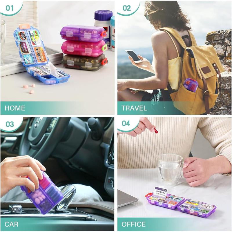 Compact Portable Travel Pill Organizer with 161 Labels