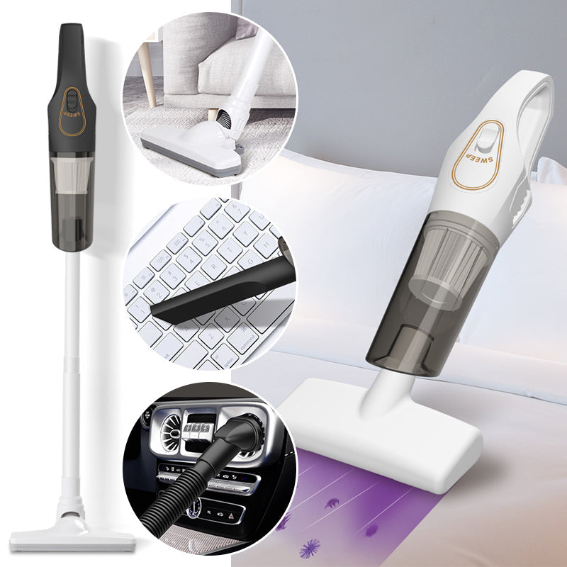 Cordless Handheld Vacuum Cleaner for Home and Car, White/Black