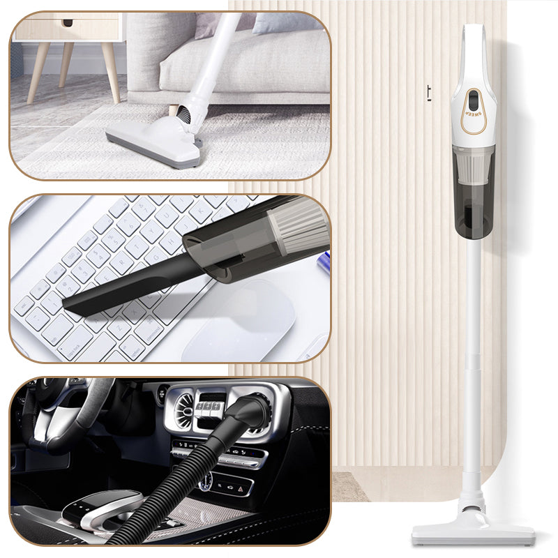 Cordless Handheld Vacuum Cleaner for Home and Car, White/Black