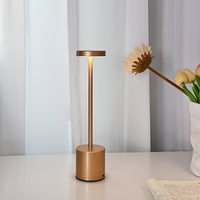 Cordless Iron LED Table Lamp - Rechargeable - Dimmable - Retro Style - Bedside Accent Light