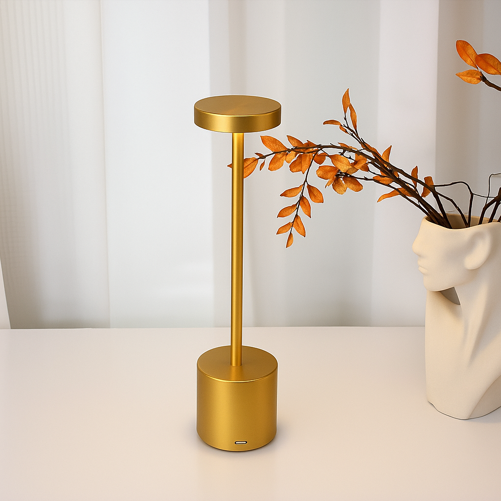 Cordless Iron LED Table Lamp - Rechargeable - Dimmable - Retro Style - Bedside Accent Light - Image 3