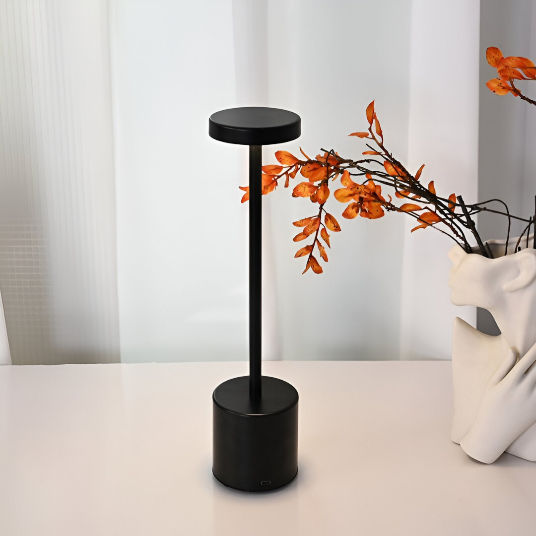 Cordless Iron LED Table Lamp - Rechargeable - Dimmable - Retro Style - Bedside Accent Light - Image 4