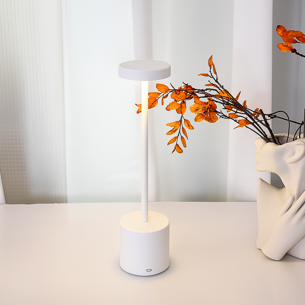 Cordless Iron LED Table Lamp - Rechargeable - Dimmable - Retro Style - Bedside Accent Light - Image 5