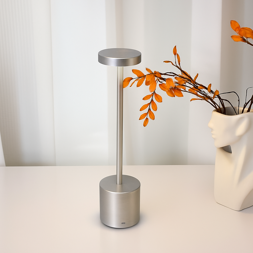 Cordless Iron LED Table Lamp - Rechargeable - Dimmable - Retro Style - Bedside Accent Light - Image 6