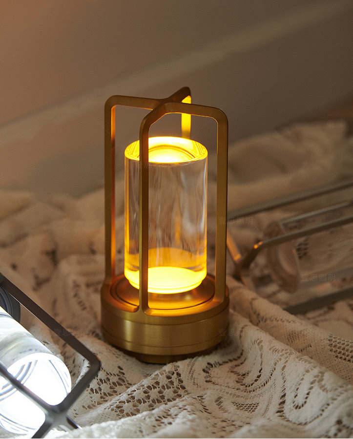Cordless Metal Nordic LED Table Lamp with Touch Dimming