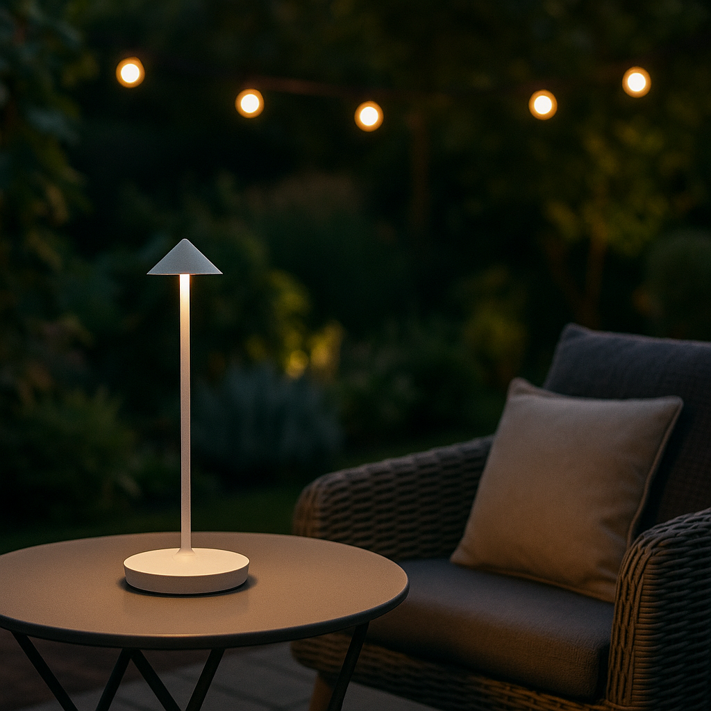 Cordless Table Lamp - Elegant Aluminum Accent Light - Dimmable - Indoor / Outdoor - Image 2