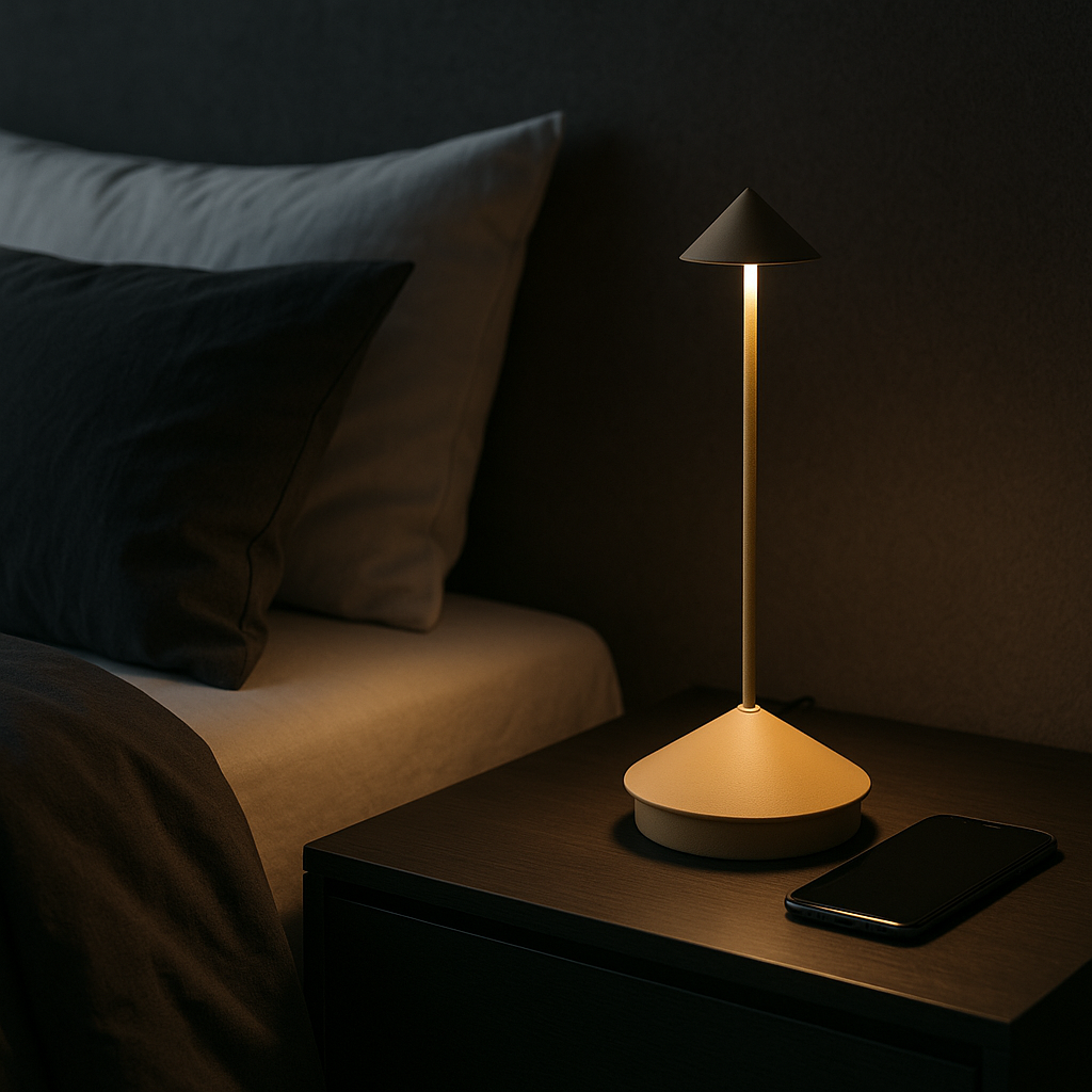 Cordless Table Lamp - Elegant Aluminum Accent Light - Dimmable - Indoor / Outdoor - Image 3