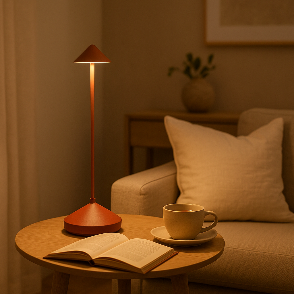Cordless Table Lamp - Elegant Aluminum Accent Light - Dimmable - Indoor / Outdoor - Image 4