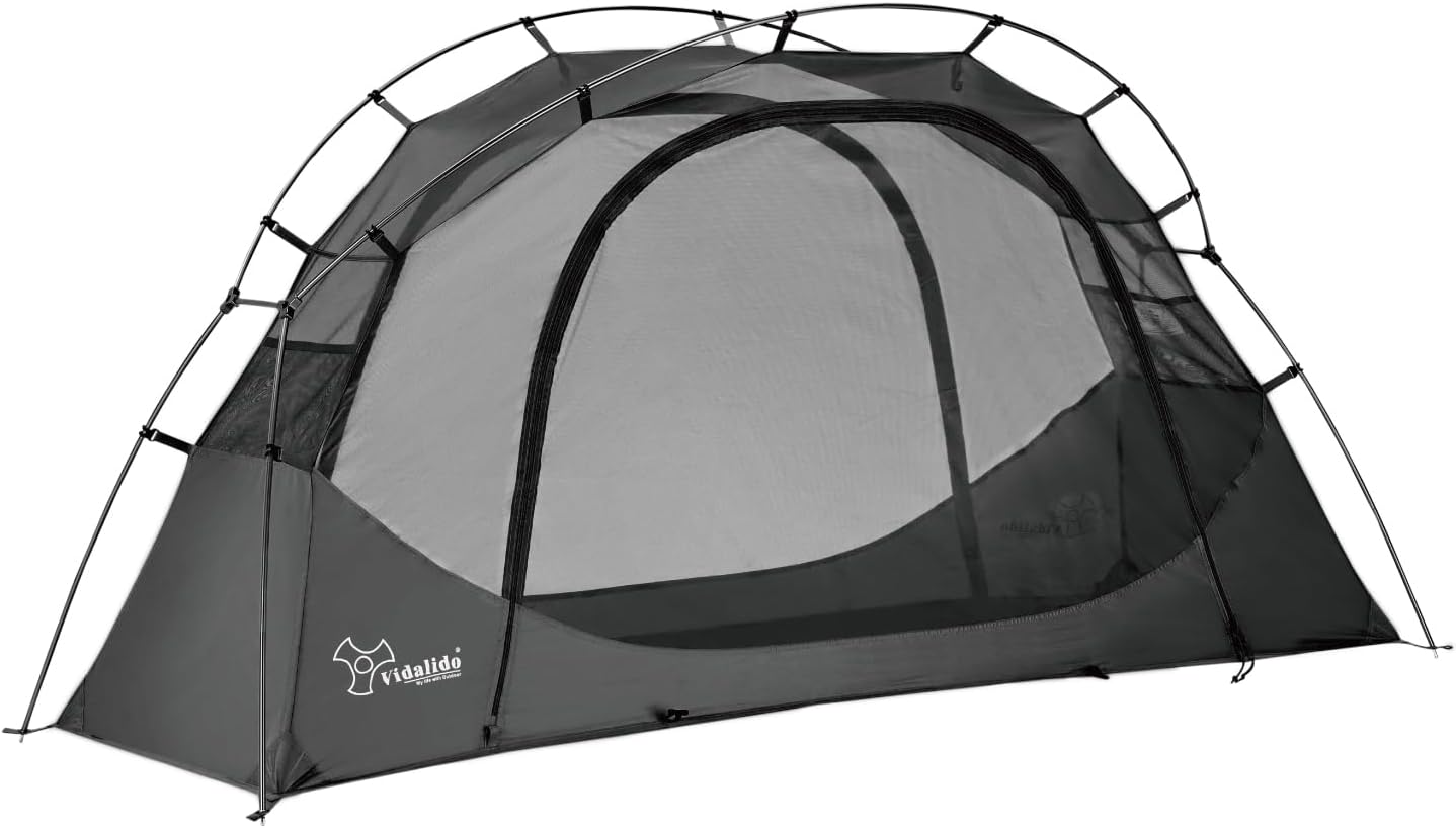 Cot-Compatible Solo Bivy Tent with Rainfly