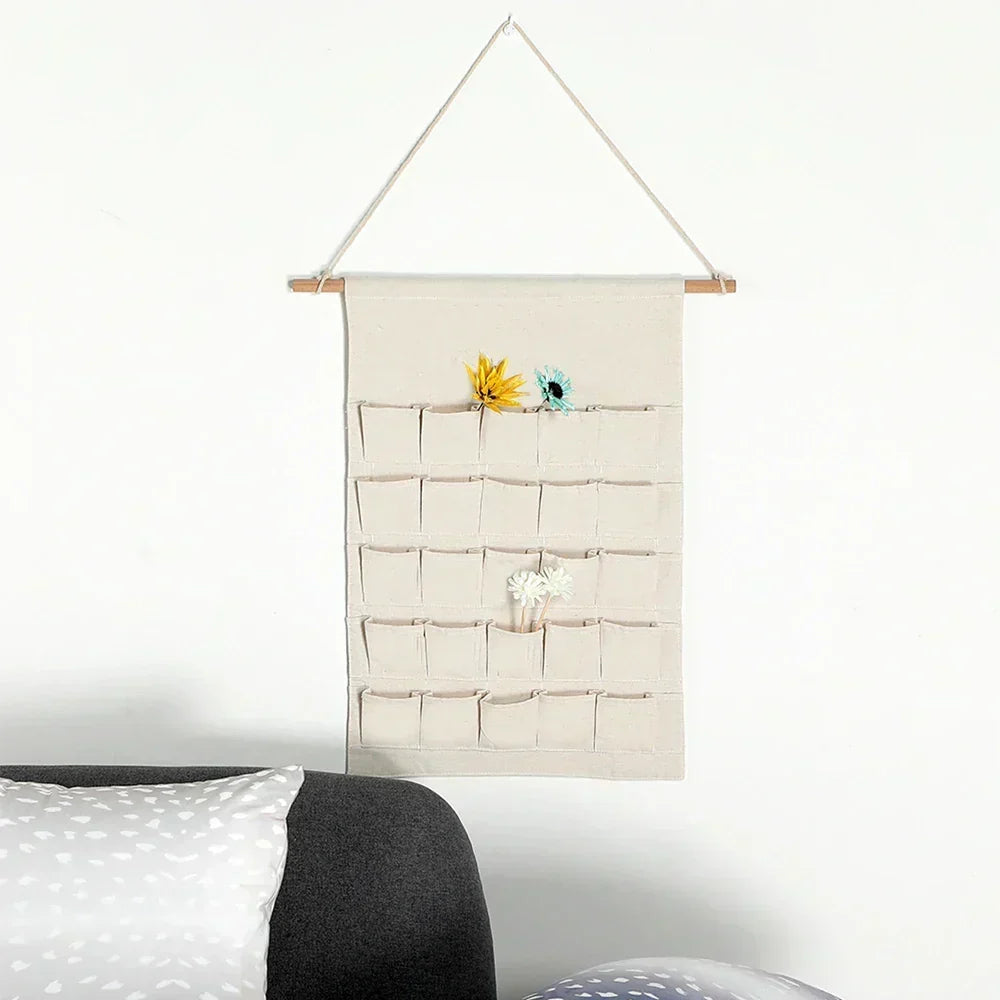 Cotton Advent Calendar with 24 Pockets – Sustainable and Reusable Christmas Decoration