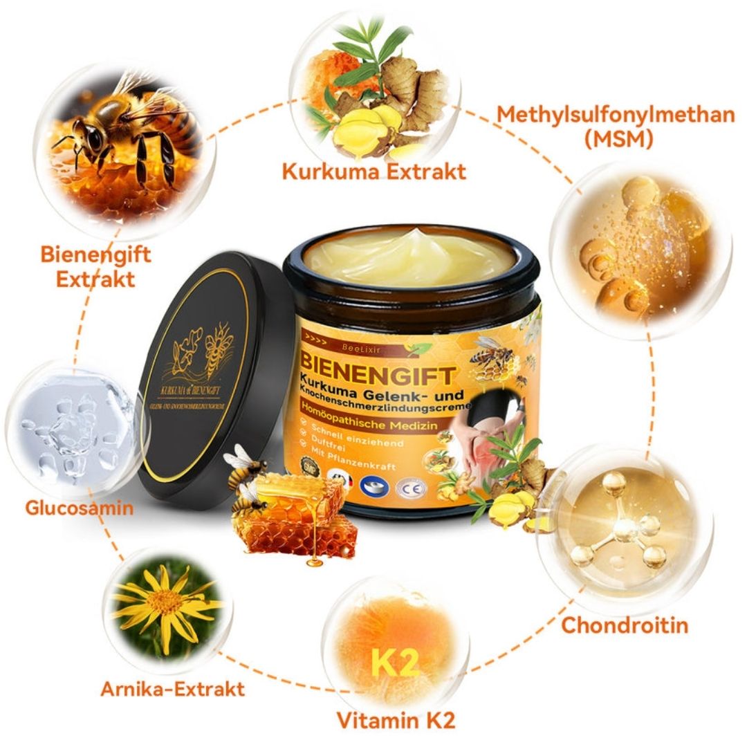 Cream Ointment | Bee Venom Cream Care | Hyaluronic Acid Collagen Formula | BeeLixir