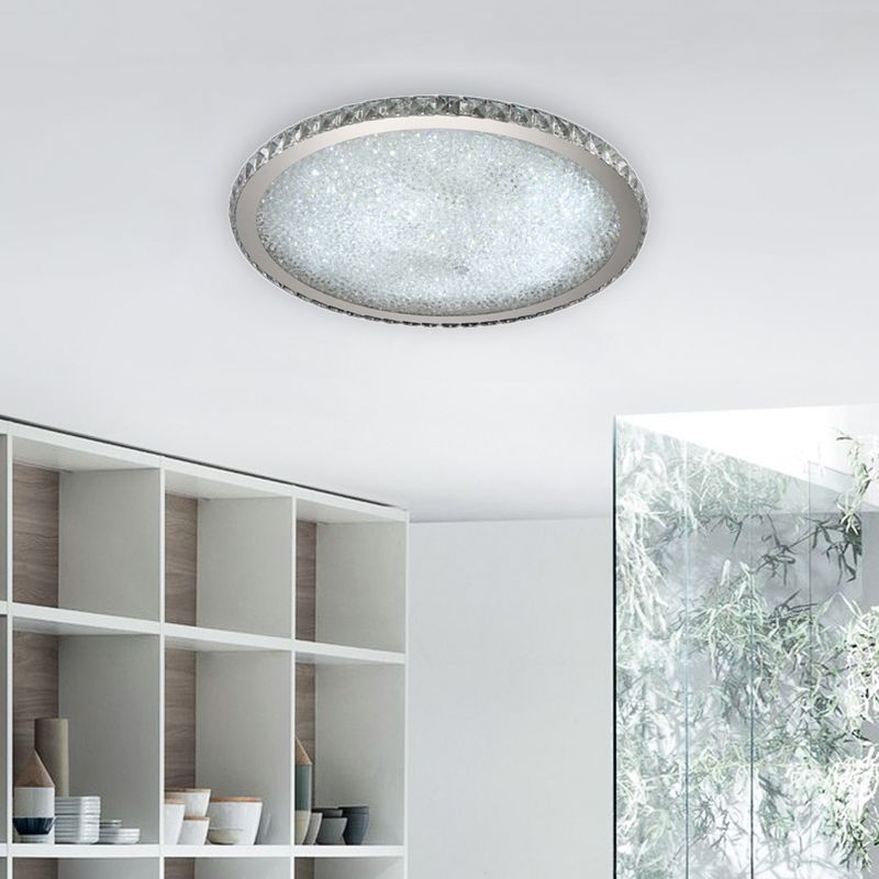 Crystal Ceiling Light - Flush Mount Fixture - Elegant Design - Image 3