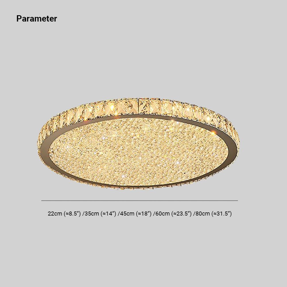 Crystal Ceiling Light - Flush Mount Fixture - Elegant Design - Image 4