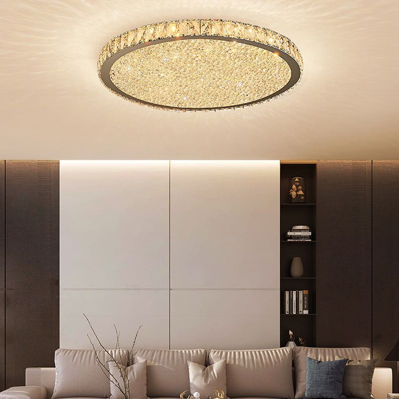 Crystal Ceiling Light - Flush Mount Fixture - Elegant Design - Image 5
