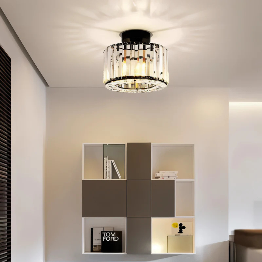 Crystal Flush Mount Ceiling Light Fixture - Modern Style LED Lamp - Elegant Home Decor - Image 2