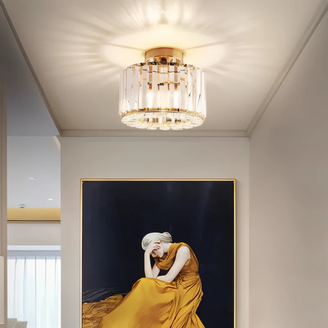 Crystal Flush Mount Ceiling Light Fixture - Modern Style LED Lamp - Elegant Home Decor - Image 4