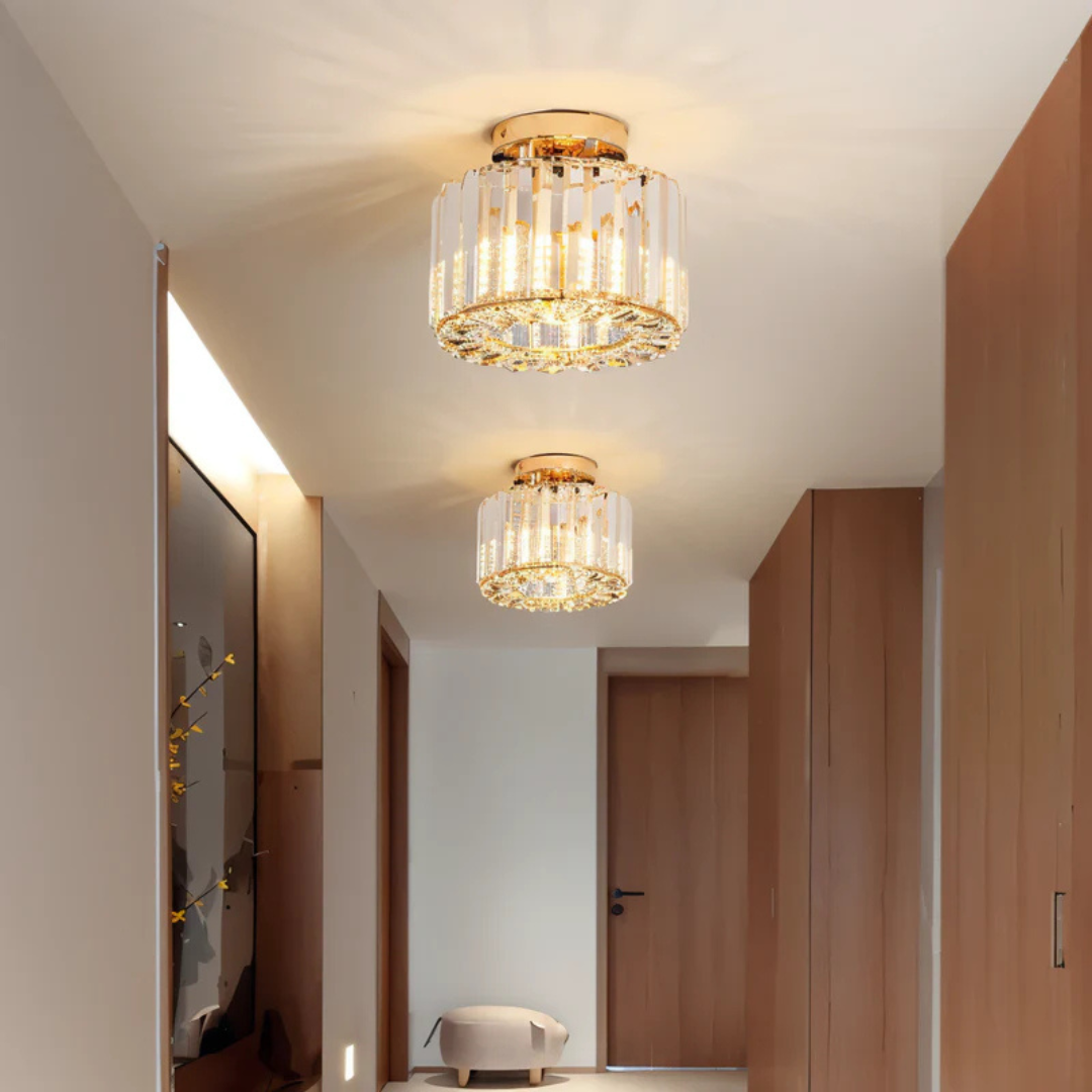 Crystal Flush Mount Ceiling Light Fixture - Modern Style LED Lamp - Elegant Home Decor - Image 5