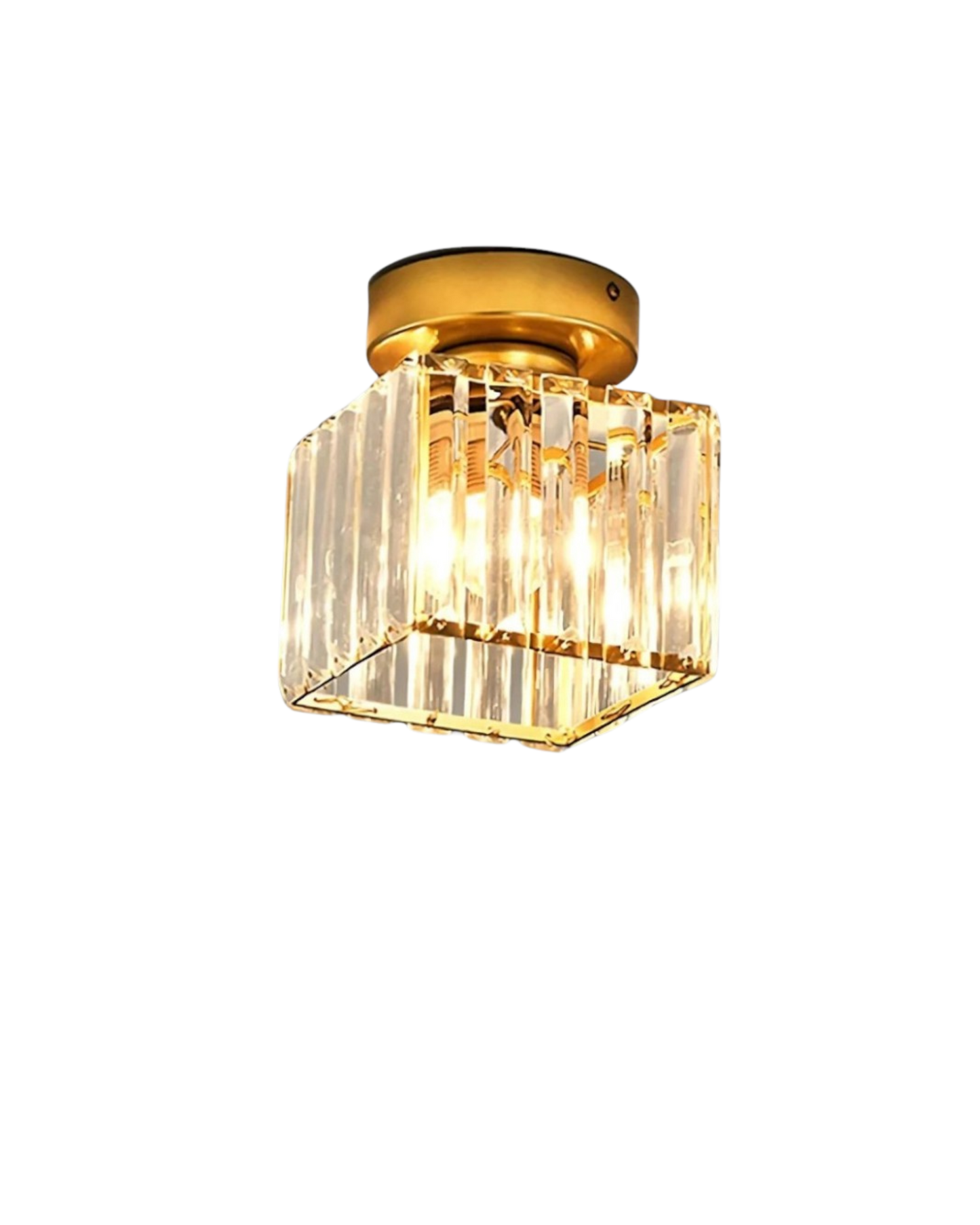 Crystal Glass Ceiling Light - Modern Square Fixture - Stylish Entryway Lighting - Image 6
