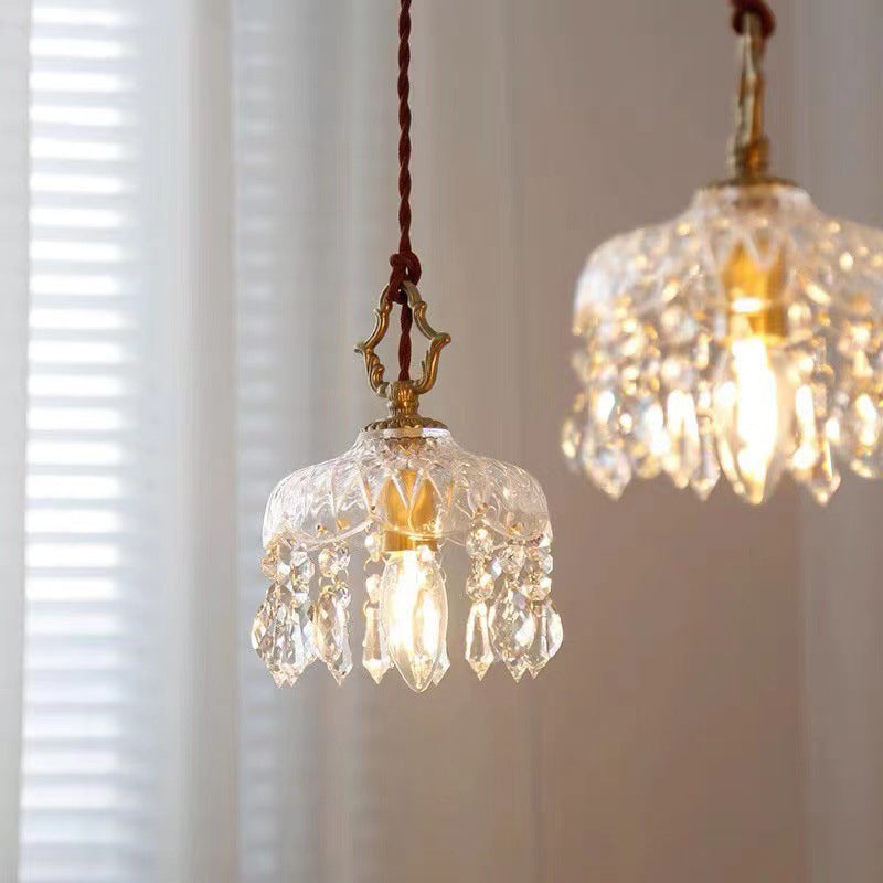Crystal Pendant Light - Elegant Glass Chandelier - Stylish Floral Ceiling Light Fixture - Image 2