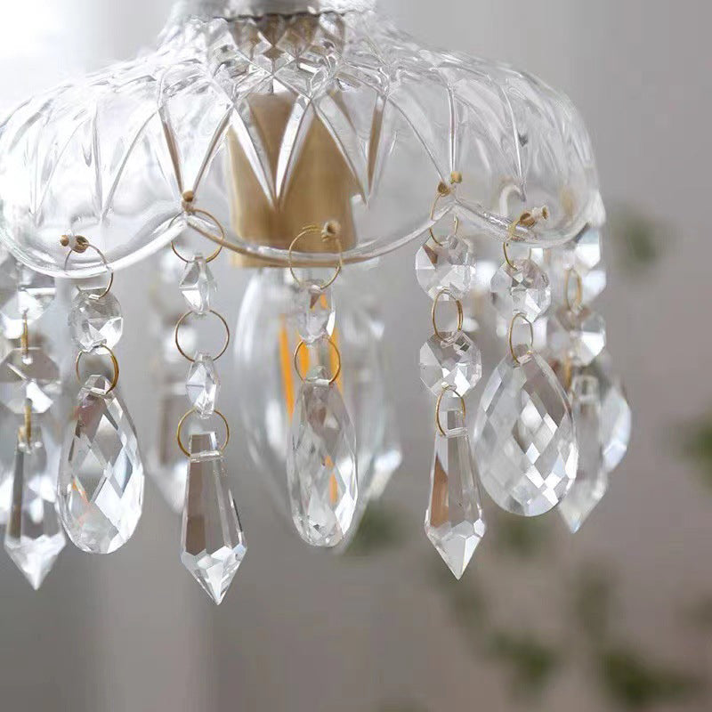 Crystal Pendant Light - Elegant Glass Chandelier - Stylish Floral Ceiling Light Fixture - Image 3