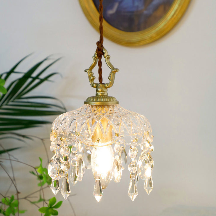 Crystal Pendant Light - Elegant Glass Chandelier - Stylish Floral Ceiling Light Fixture - Image 4