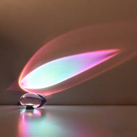 Crystal Projection Table Lamp - Modern USB Powered Accent Light - Colorful + Remote Control